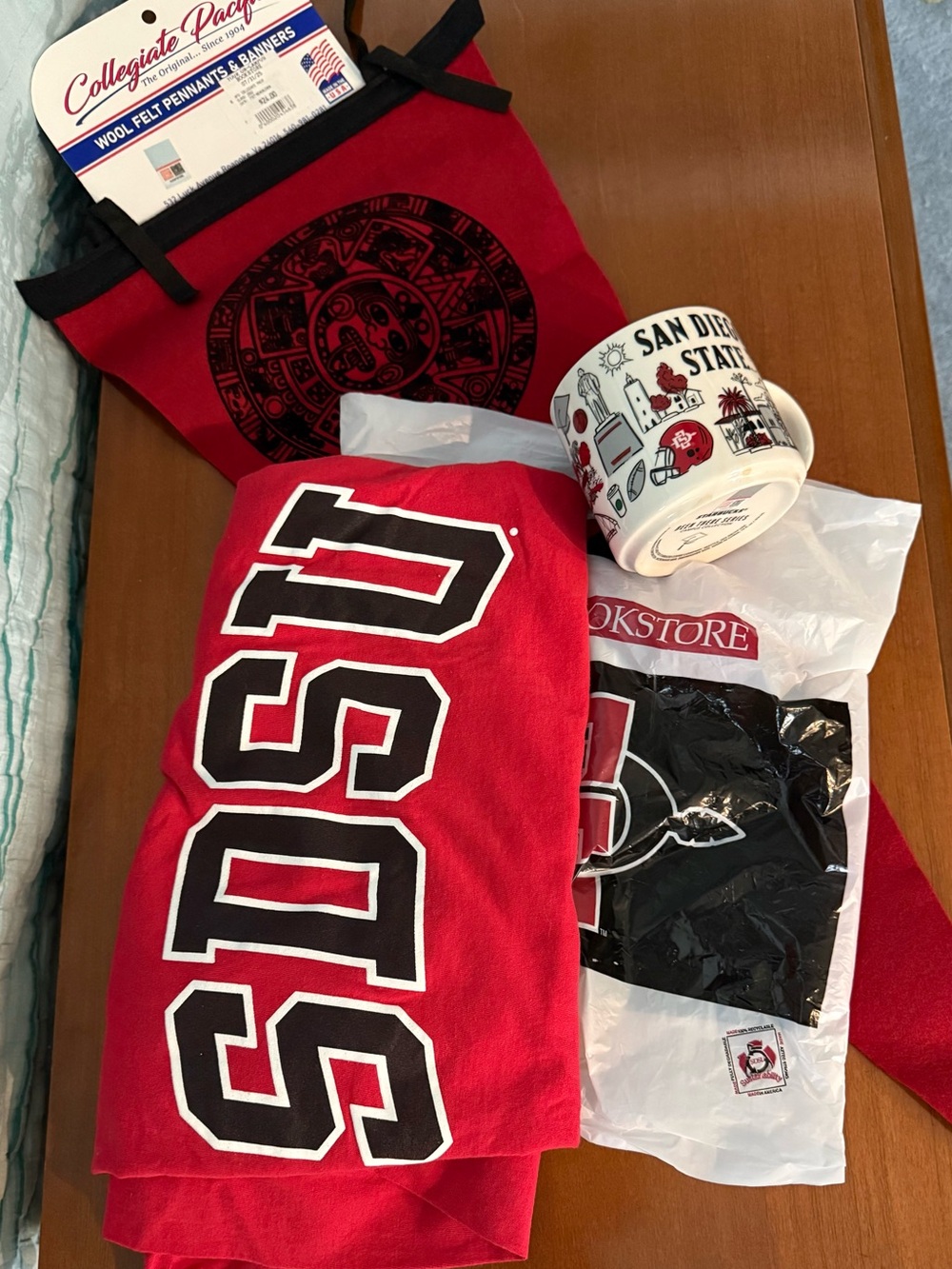 Columbia Red Black San Diego State Fleece Pullover